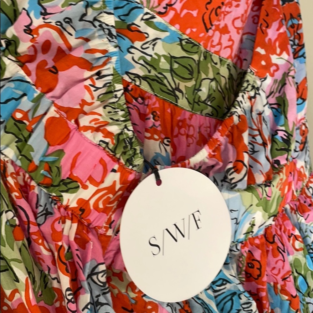 S/W/F floral halter neck maxi guest wedding small dress NWT - Picture 6 of 7